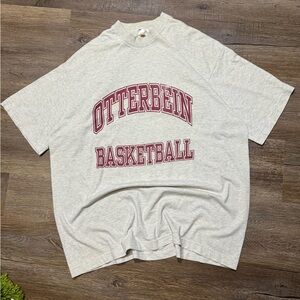 Vtg 90s Single Stitch Otterbein Basketball T shirt